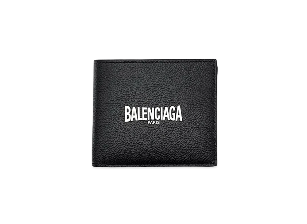 BALENCIAGA Teen Skate Logo Print Bi-Fold Coin Wallet "Black"