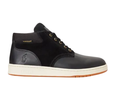 Polo Ralph Lauren Waterproof Leather-Suede Sneaker Boot "Black"