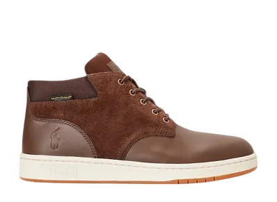 Polo Ralph Lauren Waterproof Leather-Suede Sneaker Boot "Brown"