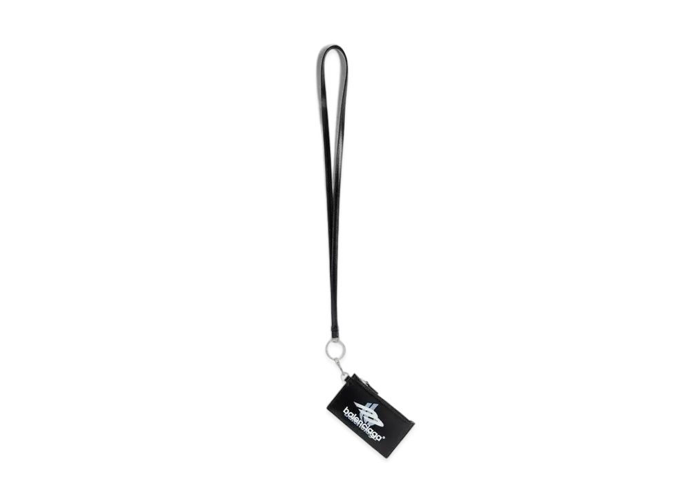 BALENCIAGA Cash Card Case On Keychain Box "Black/White"