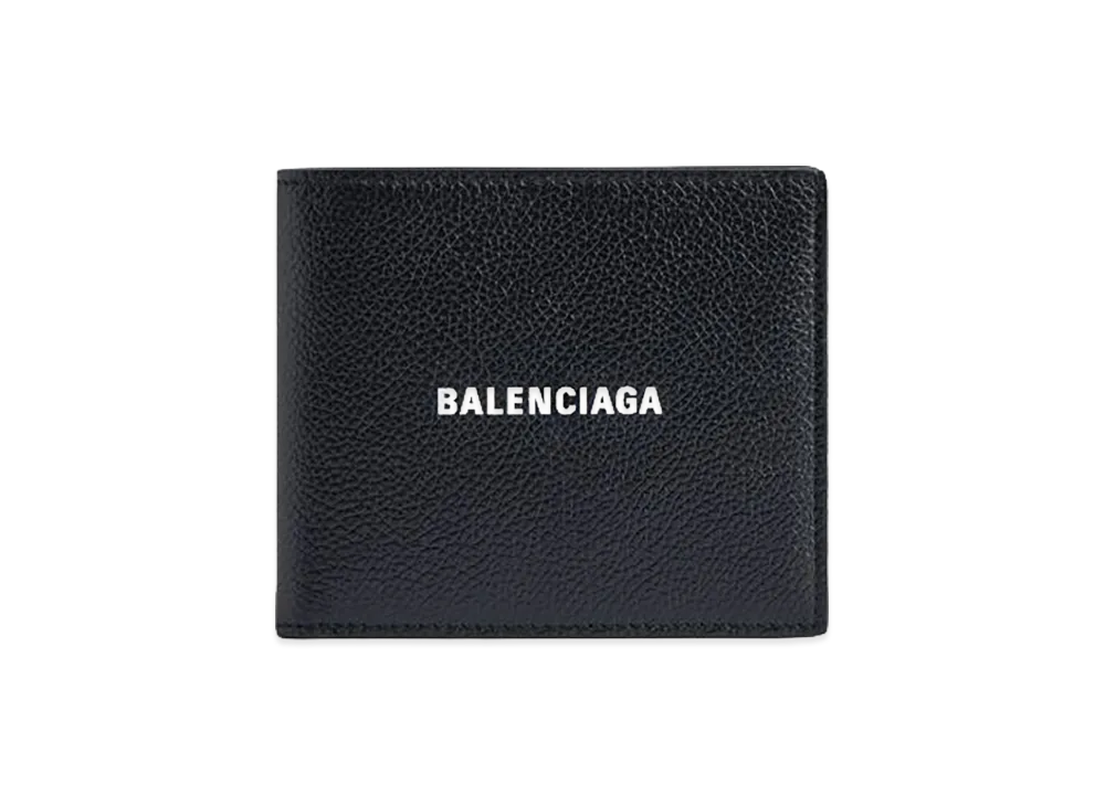 BALENCIAGA Cash Square Folded Wallet "Black/White"