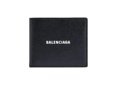 BALENCIAGA Cash Square Folded Wallet "Black/White"