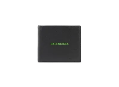 BALENCIAGA Cash Square Ring Wallet 21SS "Black/Green"