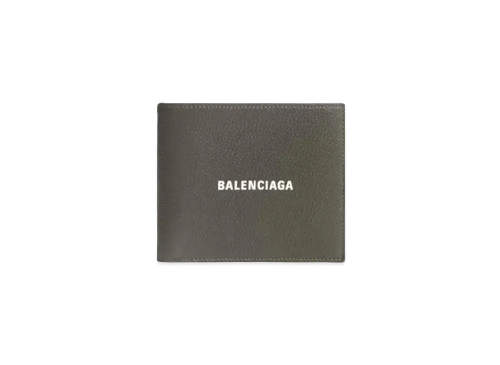 BALENCIAGA Cash Square Fold Wallet "Khaki"
