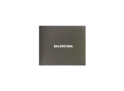 BALENCIAGA Cash Square Fold Wallet "Khaki"