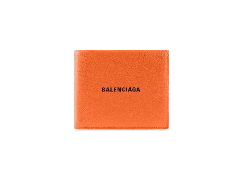 BALENCIAGA Cash Square Bifold Wallet "Orange"