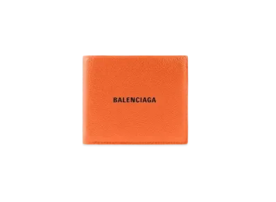 BALENCIAGA Cash Square Bifold Wallet "Orange"