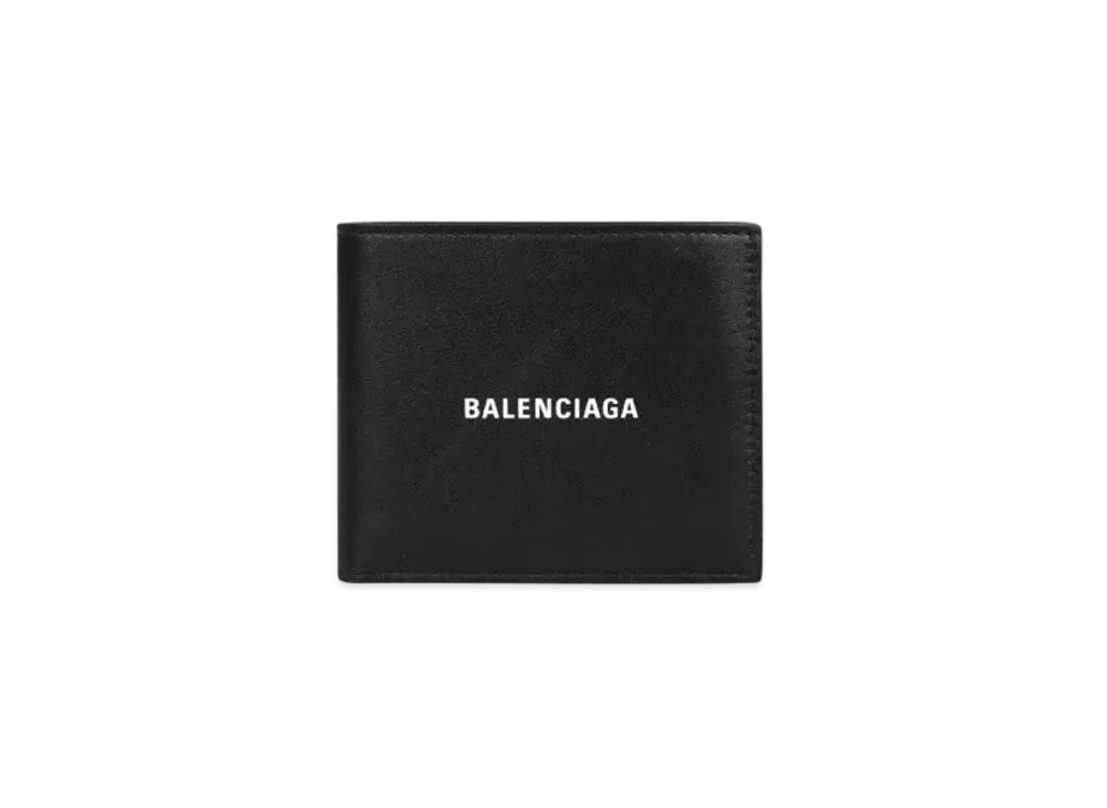 BALENCIAGA Cash Square Folded Wallet "Black"
