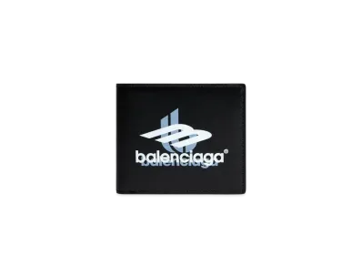 BALENCIAGA Cash Square Folded Wallet Box "Black/White"