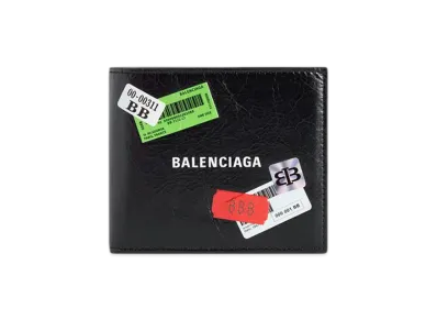 BALENCIAGA Cash Square Folded Wallet "Black/Multicolor"