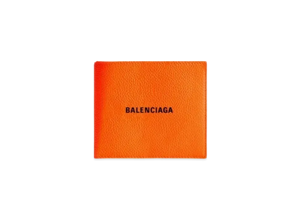 BALENCIAGA Cash Square Fold Wallet "Orange"