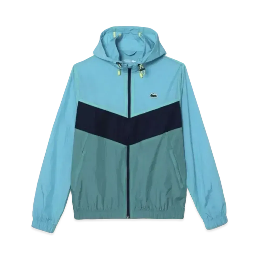 LACOSTE Packable Diamond Ripstop Jacket "Light Blue"