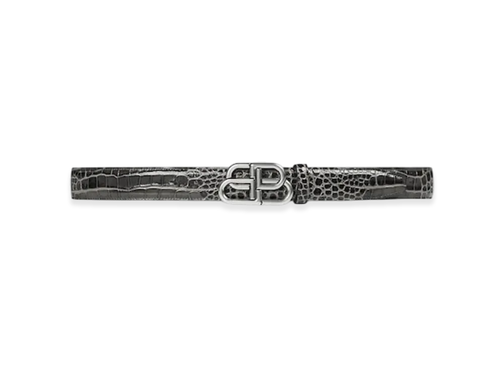 BALENCIAGA BB Large Belt "Dark Grey"