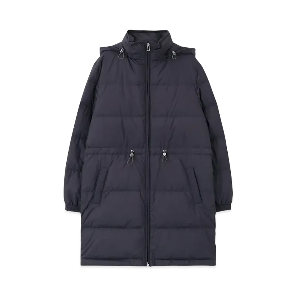 Paul Smith Women's Spray Swirl Long Down Coat "Navy"
