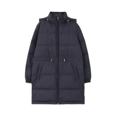 Paul Smith Women's Spray Swirl Long Down Coat "Navy"