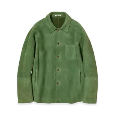 AURALEE Merino Mouton Shirt Blouson "Dusty Green"