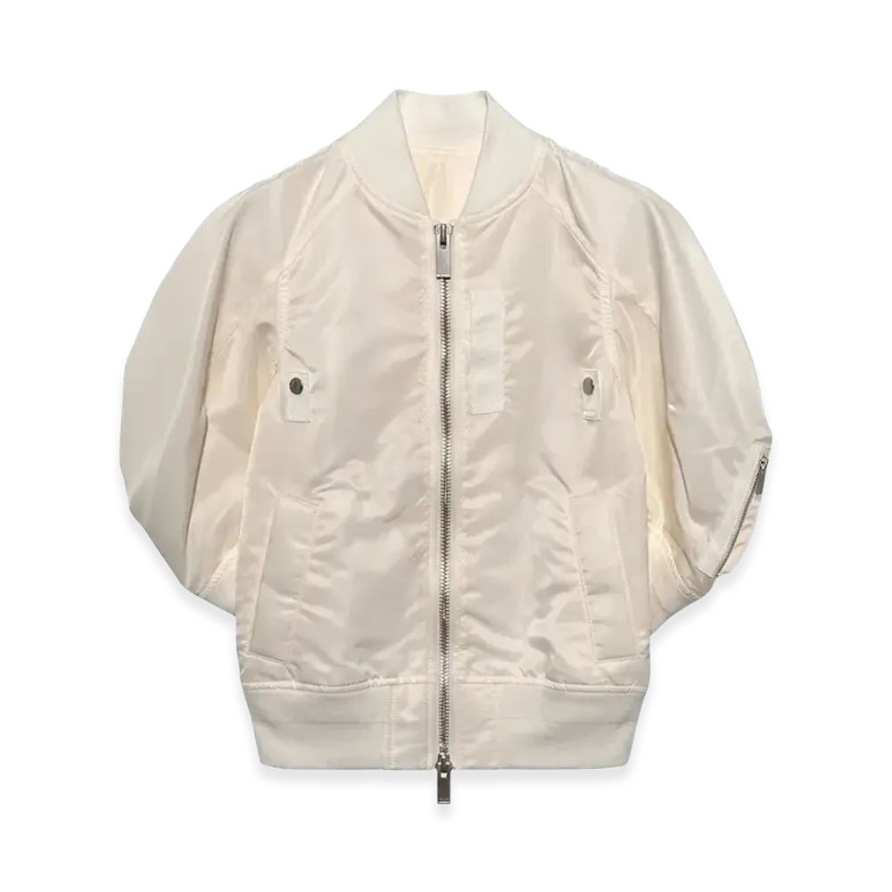 sacai Women's Nylon Twill Blouson "White"