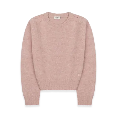 CELINE Women's Round Neck Sweater "Pink"