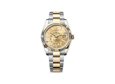 ROLEX Sky-Dweller 42mm Oystersteel & Yellow Gold 336933 "Champagne-colour"