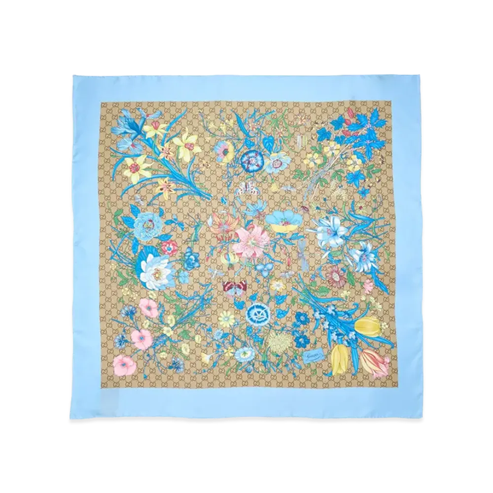 GUCCI Women's Flora Foulard "Blue"