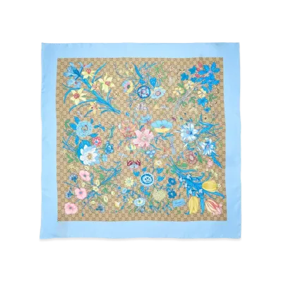 GUCCI Women's Flora Foulard "Blue"