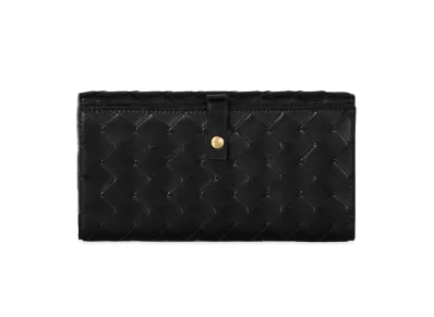 Bottega Veneta Bifold Flap Wallet "Nero"