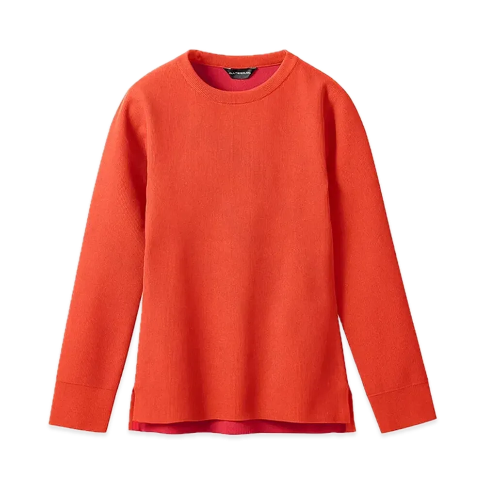 DESCENTE ALLTERRAIN Fusion Knit Crew Neck T-Shirt "Flame Red"