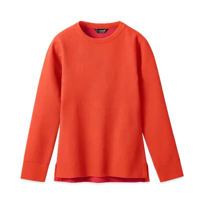 DESCENTE ALLTERRAIN Fusion Knit Crew Neck T-Shirt "Flame Red"