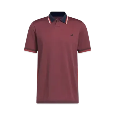 adidas Primeknit Side Seamless Short Sleeve Polo Shirt "Collegiate Navy/Preloved Red"