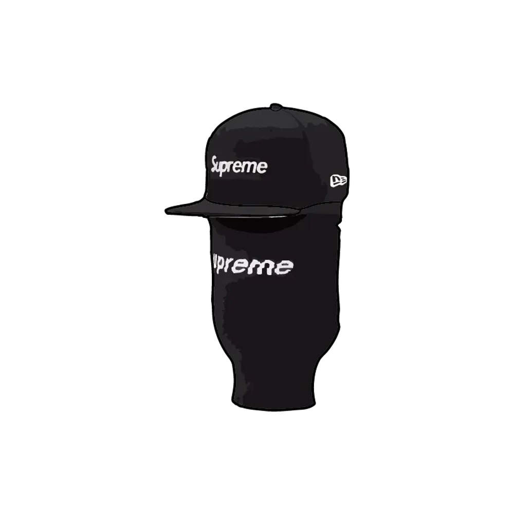 Supreme Box Logo New Era + Balaclava "Black"