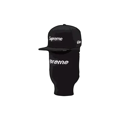 Supreme Box Logo New Era + Balaclava "Black"