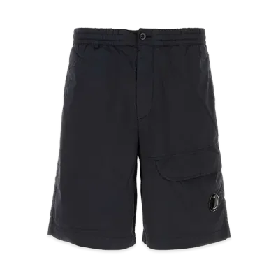 C.P. Company Stretch Cotton Blend Bermuda Shorts "Midnight Blue"