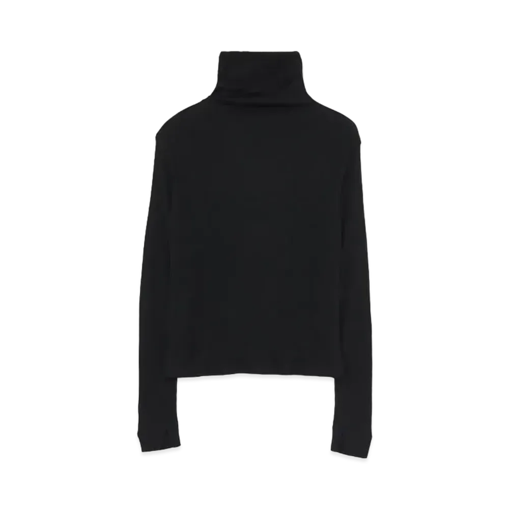 Yohji Yamamoto Y's MIX UP SLEEVE HEM SLIT HIGH NECK "Black"