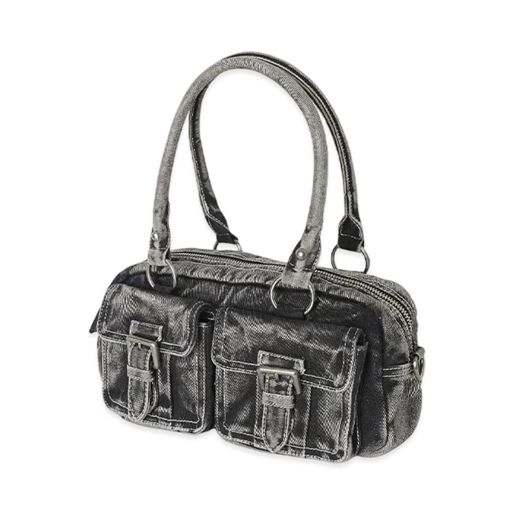 X-Girl Double Pocket Hand Bag "Black"