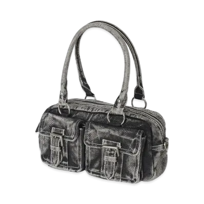 X-Girl Double Pocket Hand Bag "Black"