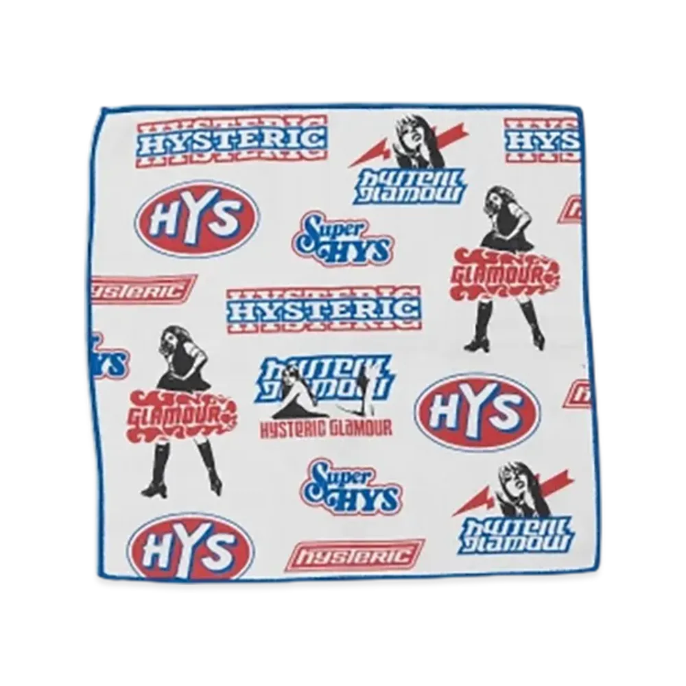HYSTERIC GLAMOUR Vixen Box Towel Handkerchief "White"