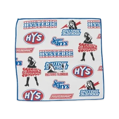 HYSTERIC GLAMOUR Vixen Box Towel Handkerchief "White"