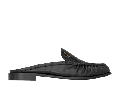 Saint Laurent Le Loafer Mules in Eelskin "Black"