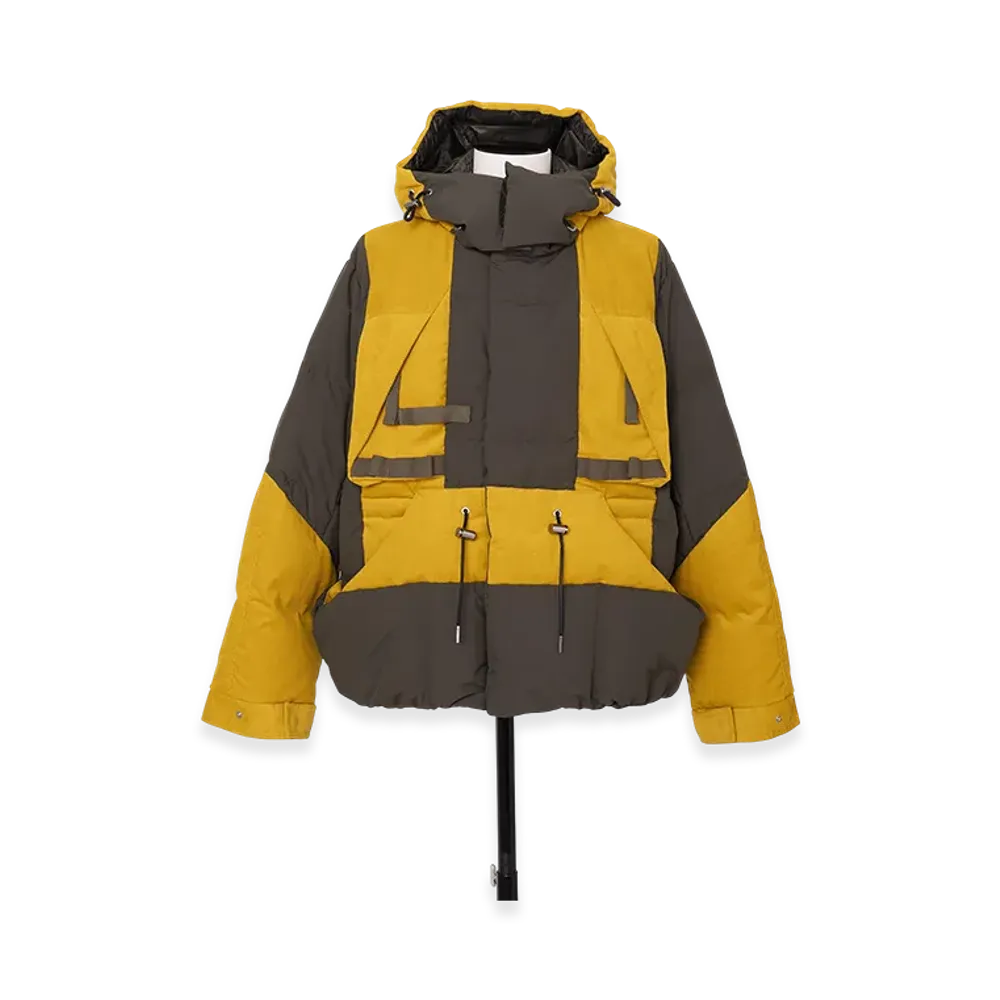 sacai Corduroy Puffer Jacket "Yellow/Khaki"