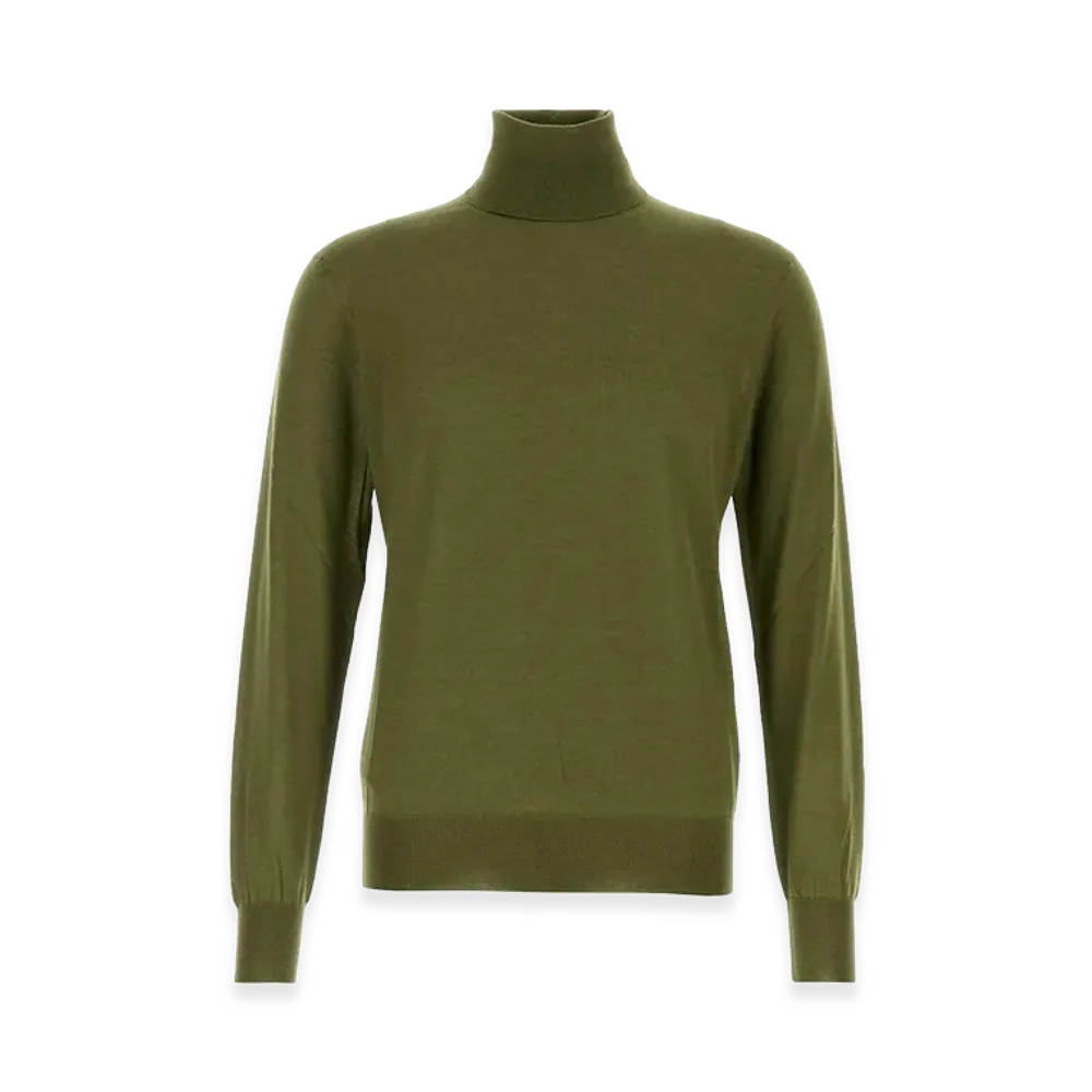 Saint Laurent Army Green Cashmere Blend Sweater "Green"
