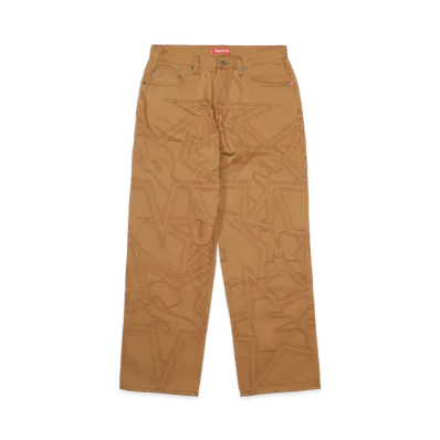 Supreme Stars Topstitch Baggy Jean "Brown"