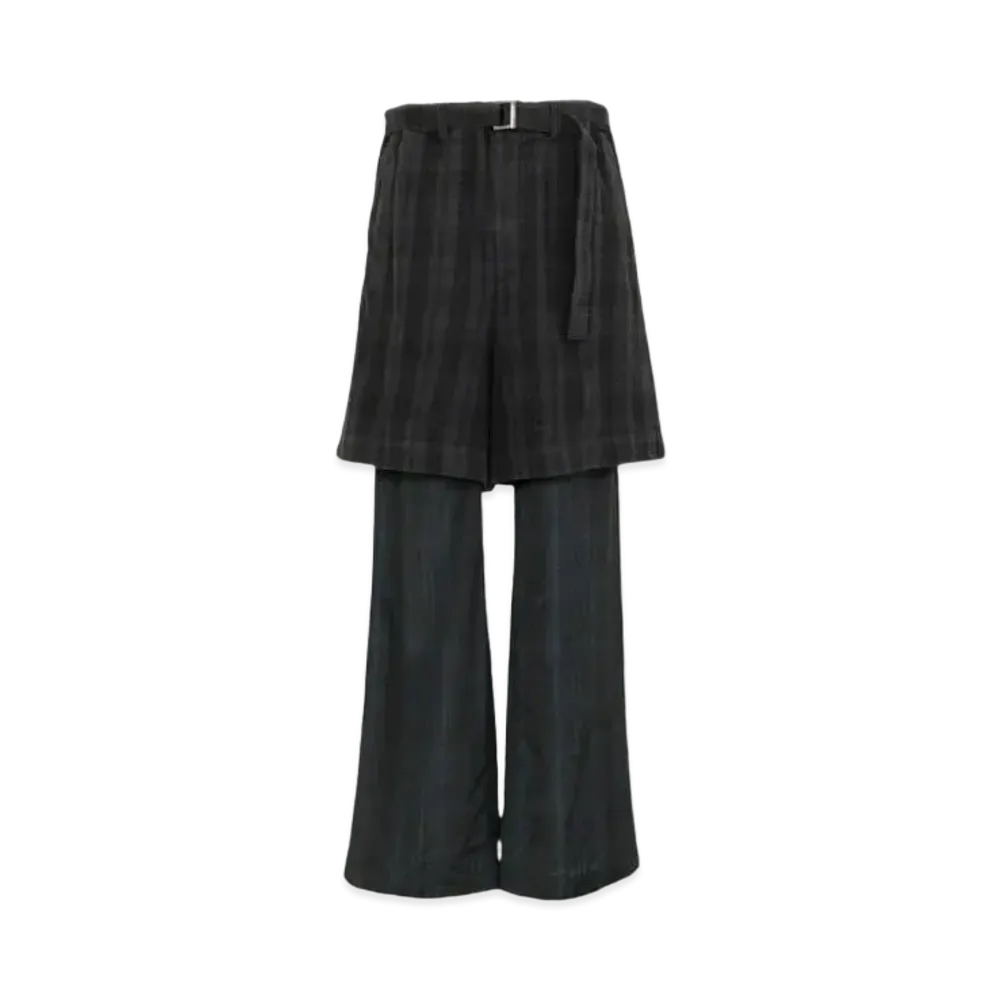 sacai Plaid Pants "Black"