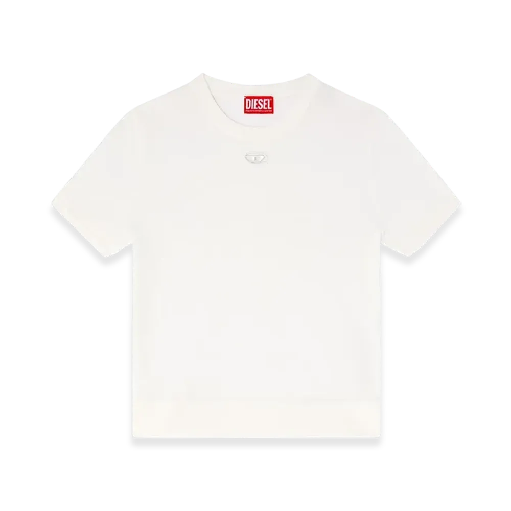 Diesel M-Aline Short-Sleeve Jumper In Wool "White"