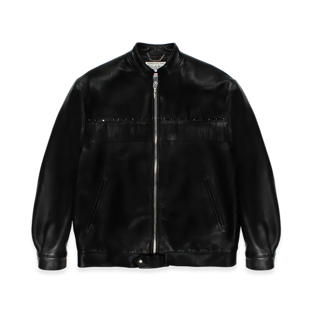 WACKO MARIA x Wolf's Head Leather Single Cowboy Raiders Jacket "Black"