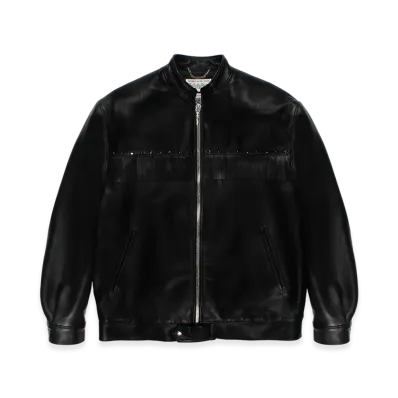 WACKO MARIA x Wolf's Head Leather Single Cowboy Raiders Jacket "Black"