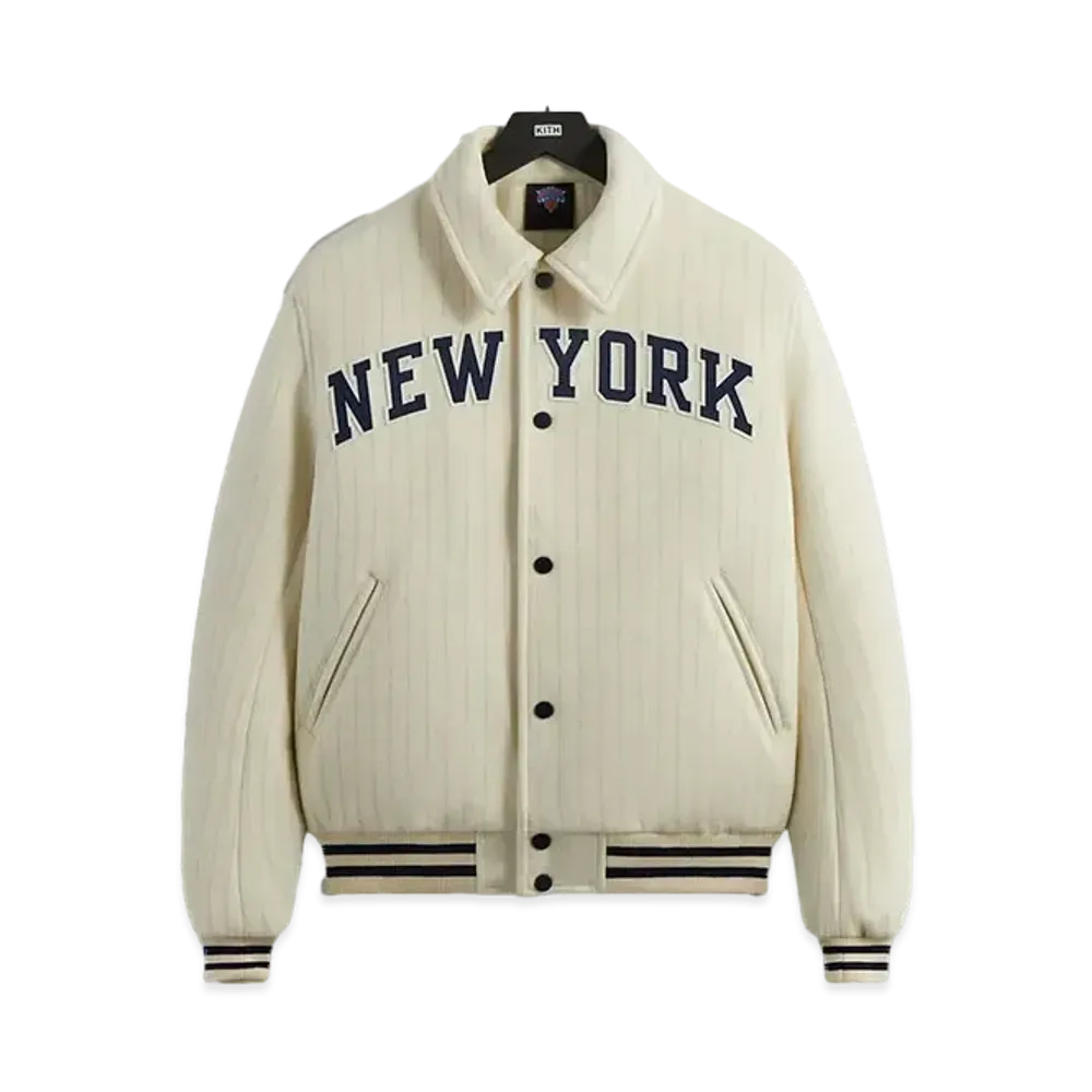 Kith x the New York Knicks Wool Collared Coaches Jacket "Silk"