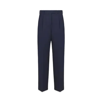 Dior Pants Wool and Cotton Blend Tweed "Blue"