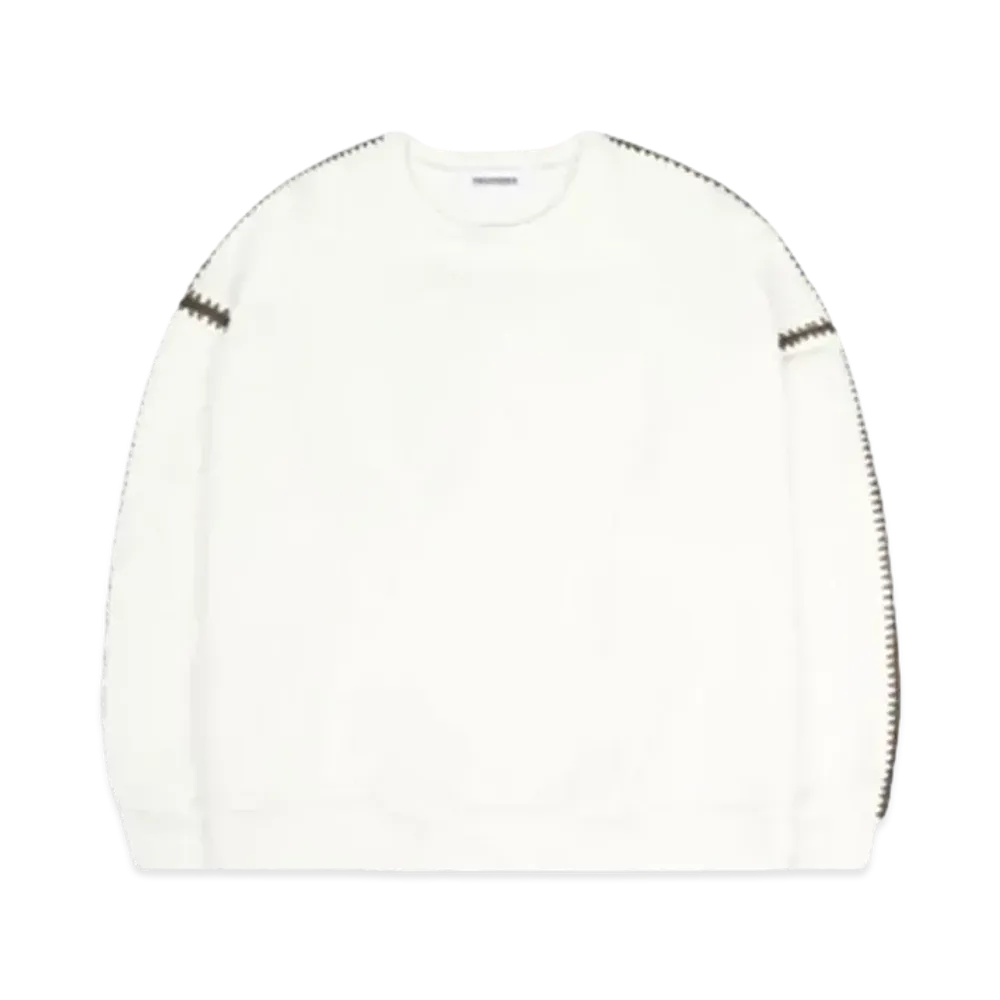 DISCOVERED SHELL STITCH SWEAT "WHITE"