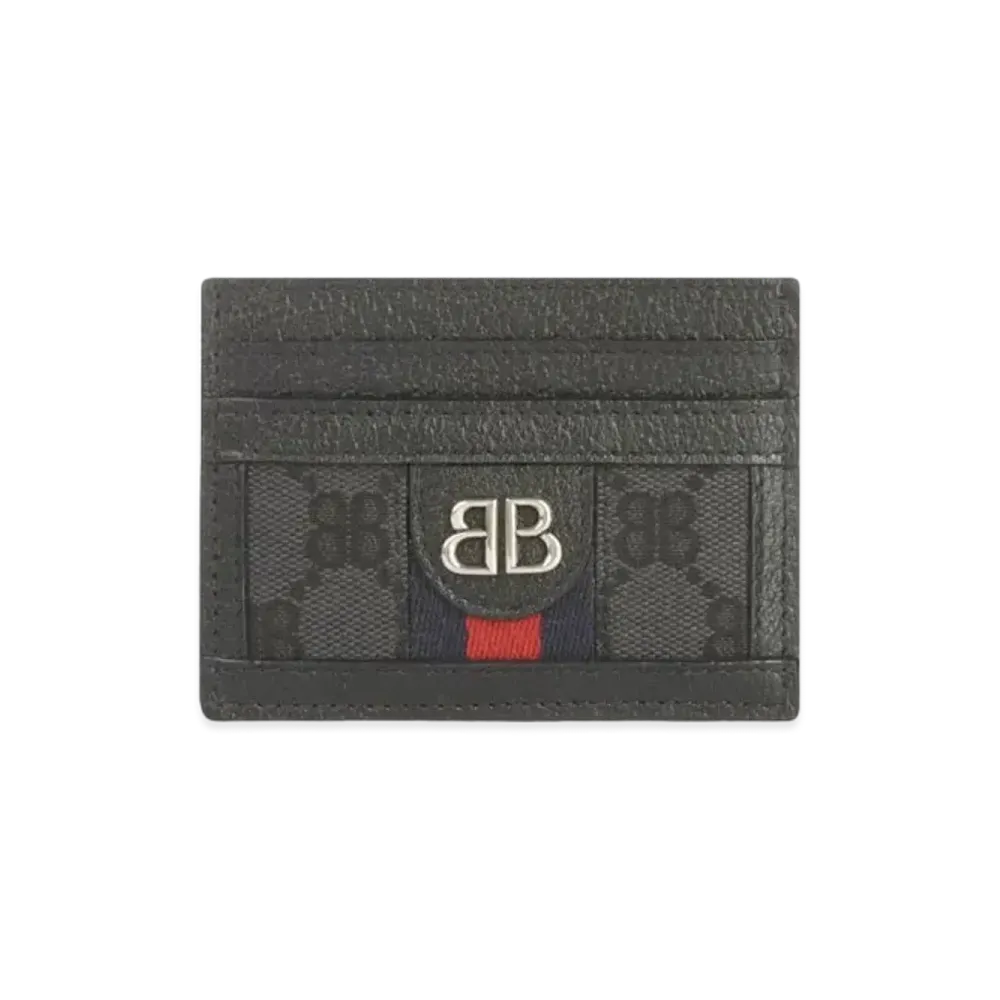 GUCCI x BALENCIAGA The Hacker Card Case Canvas Jacquard "Black"