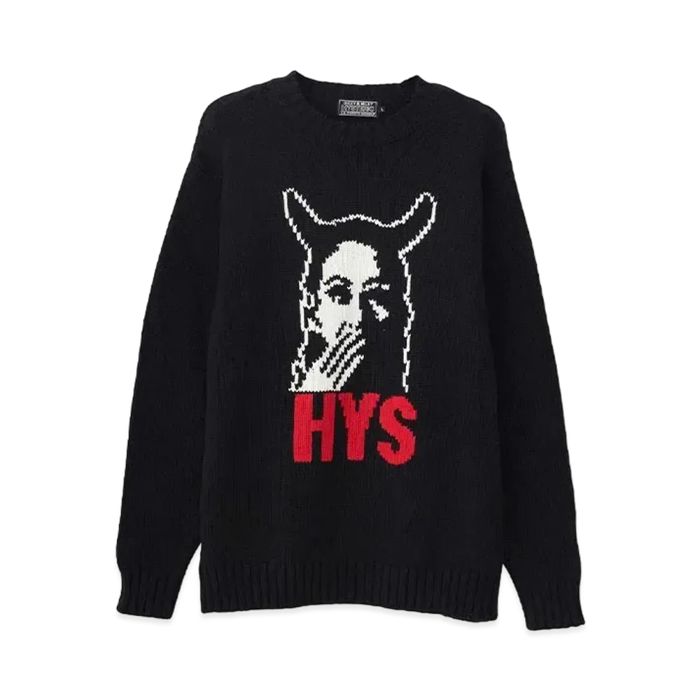 HYSTERIC GLAMOUR Speak No Evil Wooled Sweatshirt "Black"
